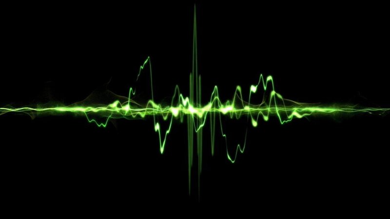 green sound wave visualization