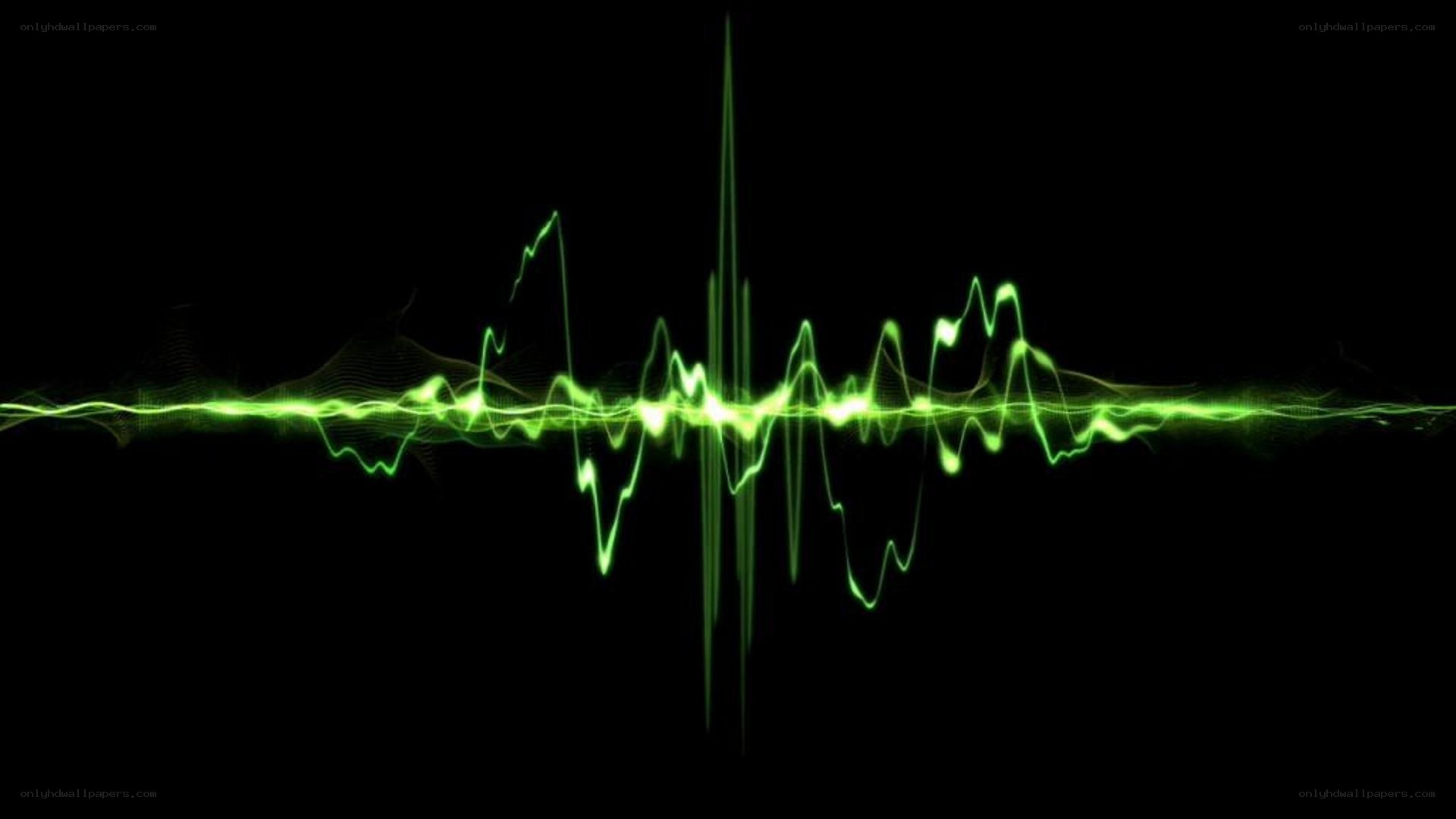 green sound wave visualization