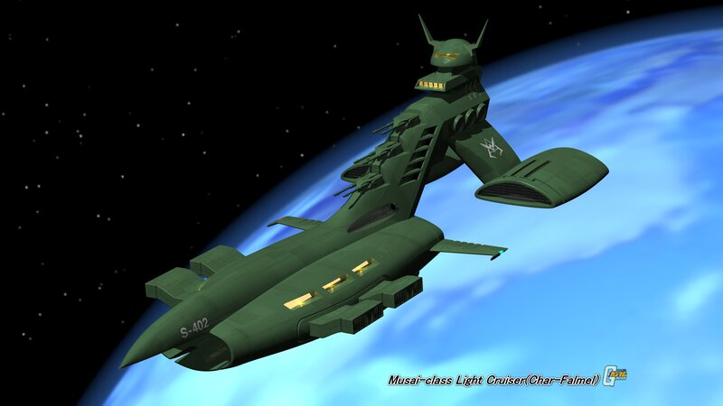 Green Spaceship in Orbit — Dramatic, 3d Render