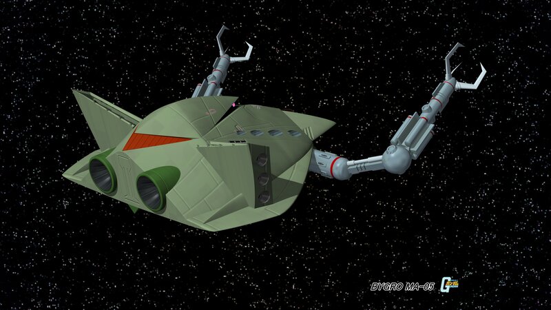 Green Spaceship in Space — Neutral