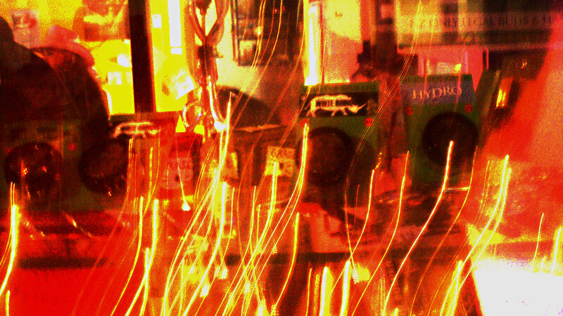 Green Speakers in Room