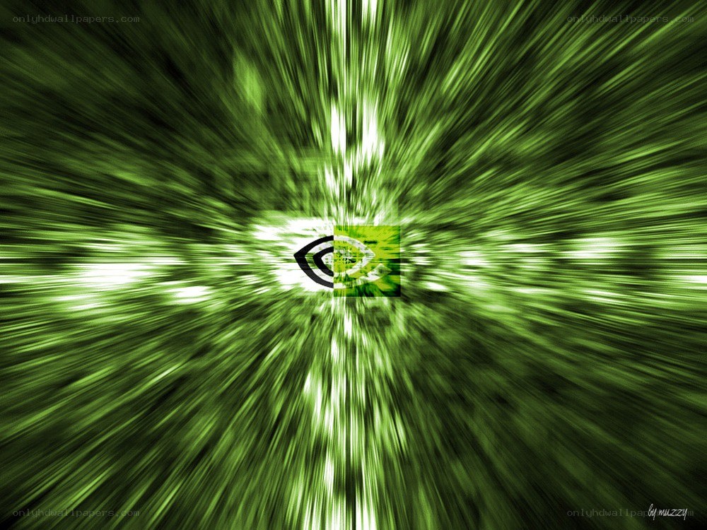 Green speed burst with logo