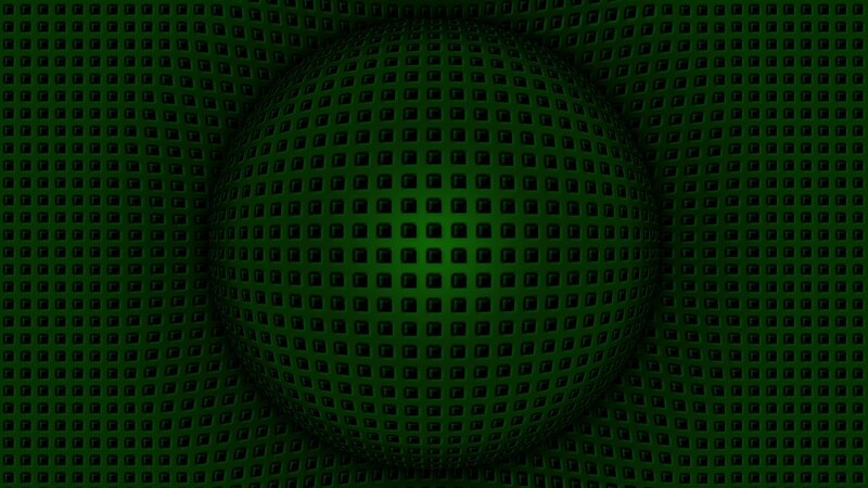 Green Sphere on Grid