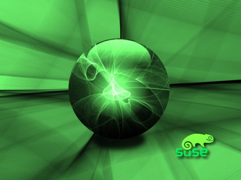 green sphere with SUSE logo
