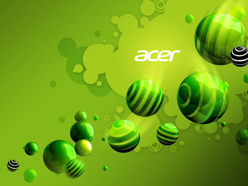 Green Spheres Floating