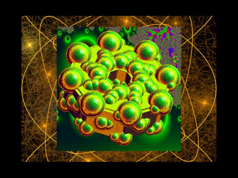 Green Spheres in Cube