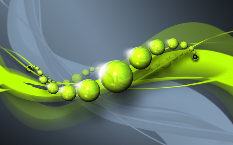 Green spheres on abstract wave