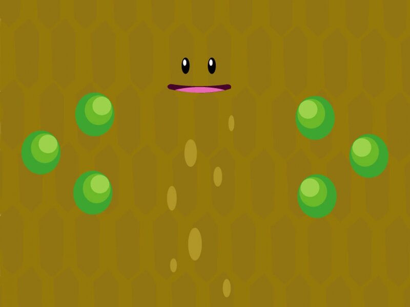 green spheres on honeycomb