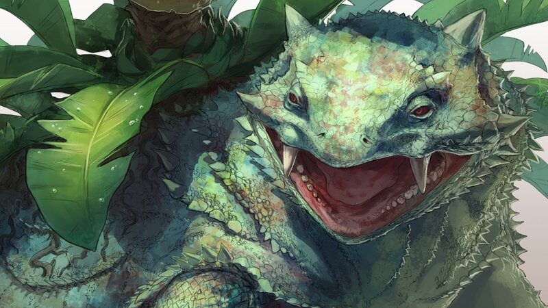 Green Spiked Lizard