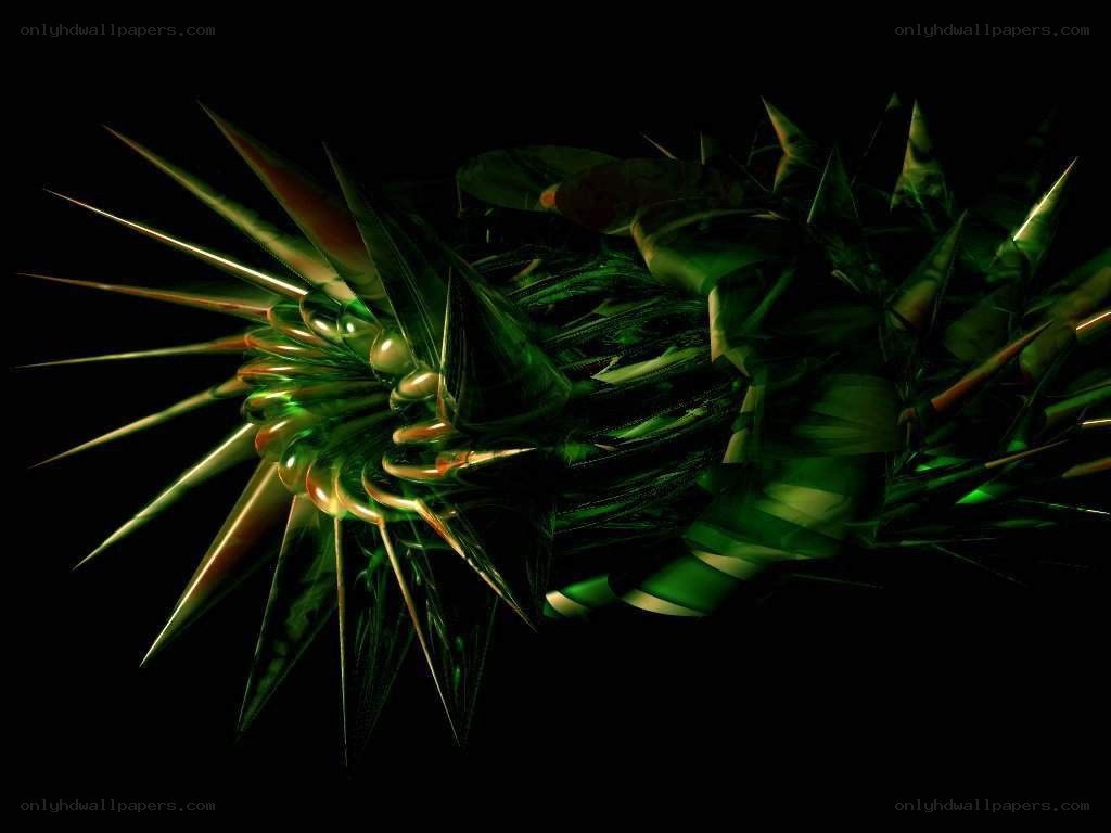 green spiky fractal design