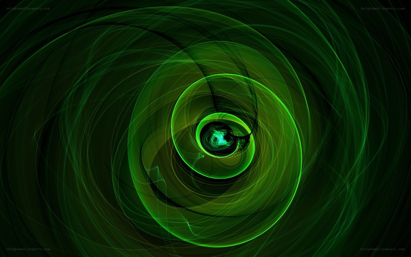 green spiral abstract pattern