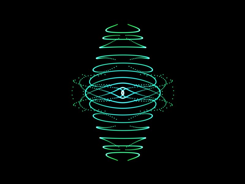 green spiral energy pattern