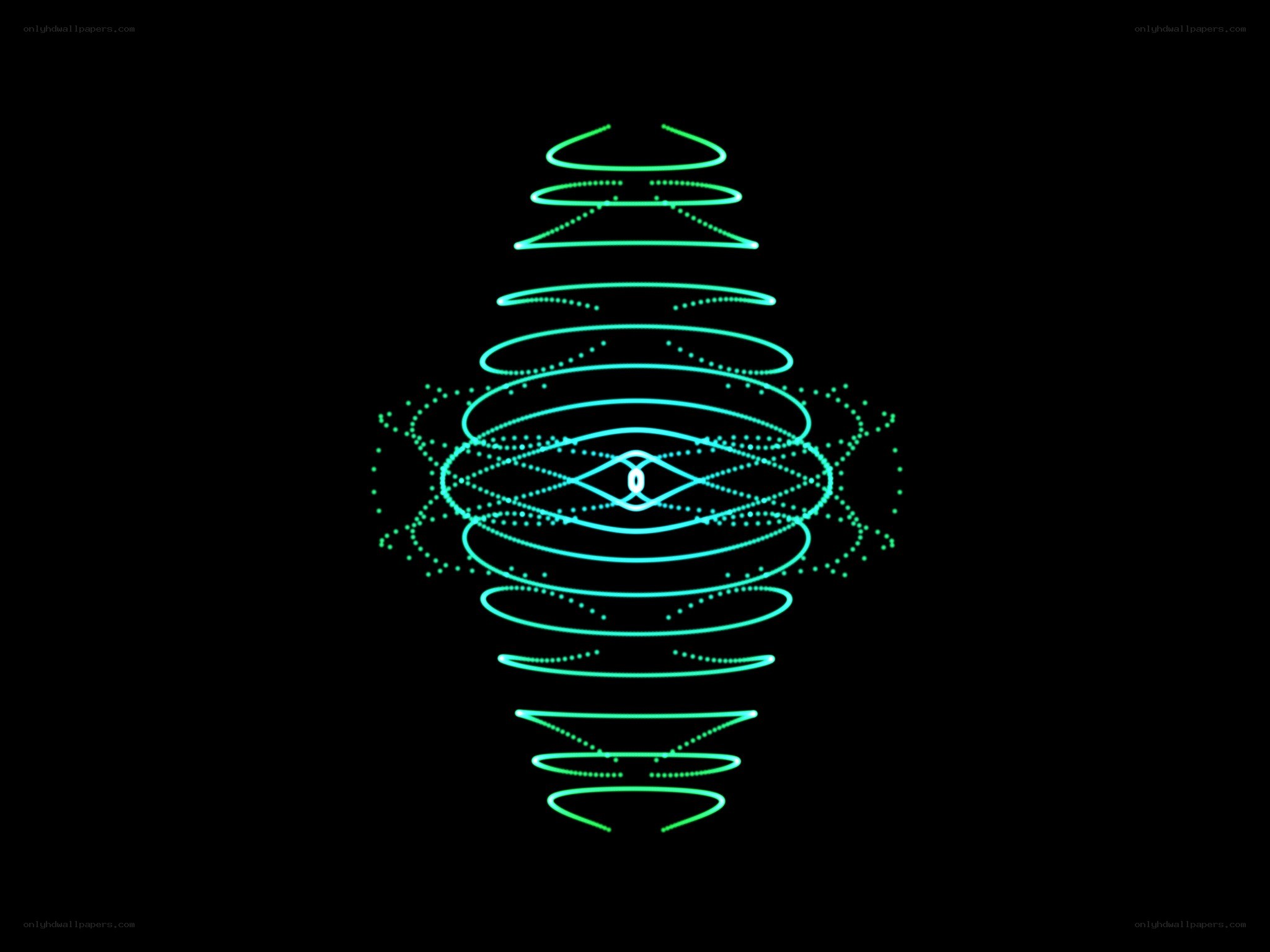 green spiral energy pattern