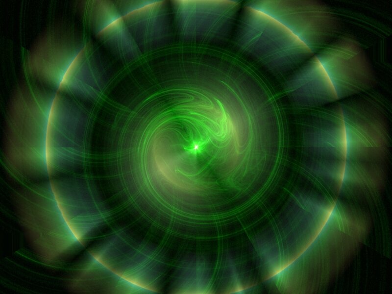Green spiral energy vortex