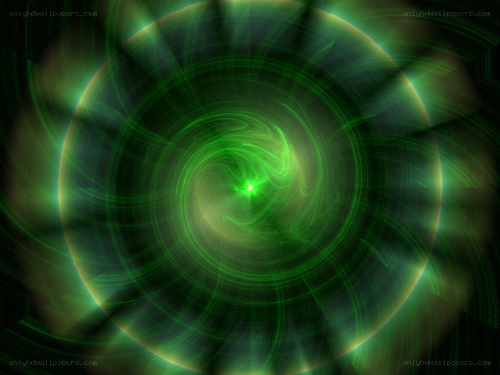 Green spiral energy vortex