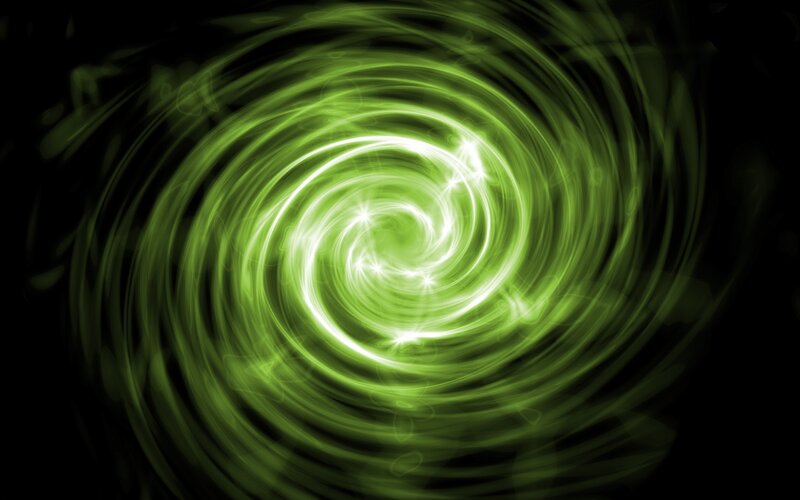 green spiral energy vortex