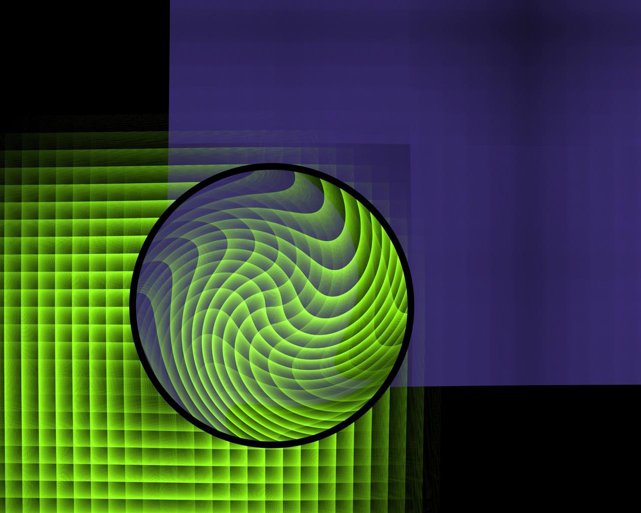 green spiral fractal pattern
