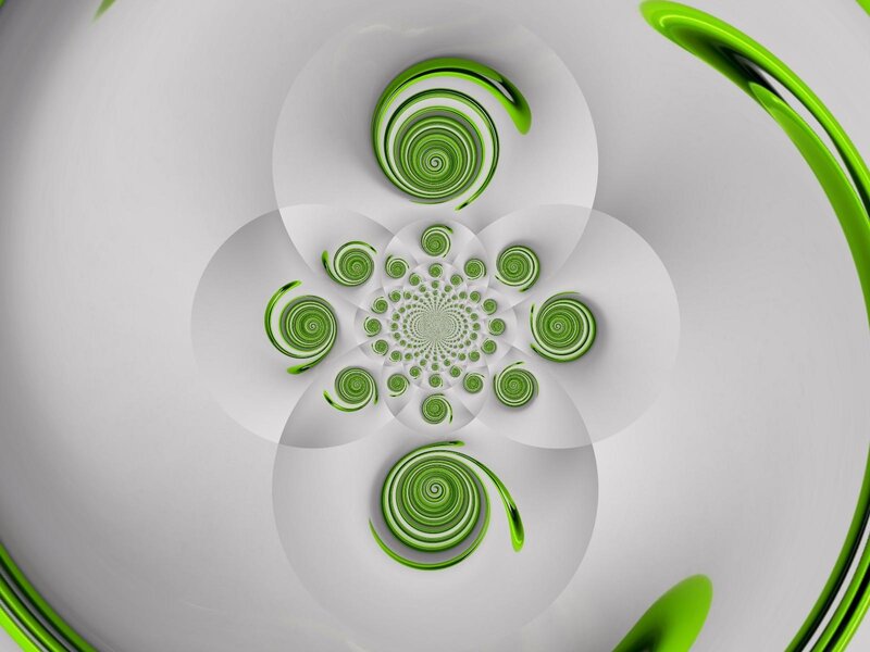 Green Spiral Fractal
