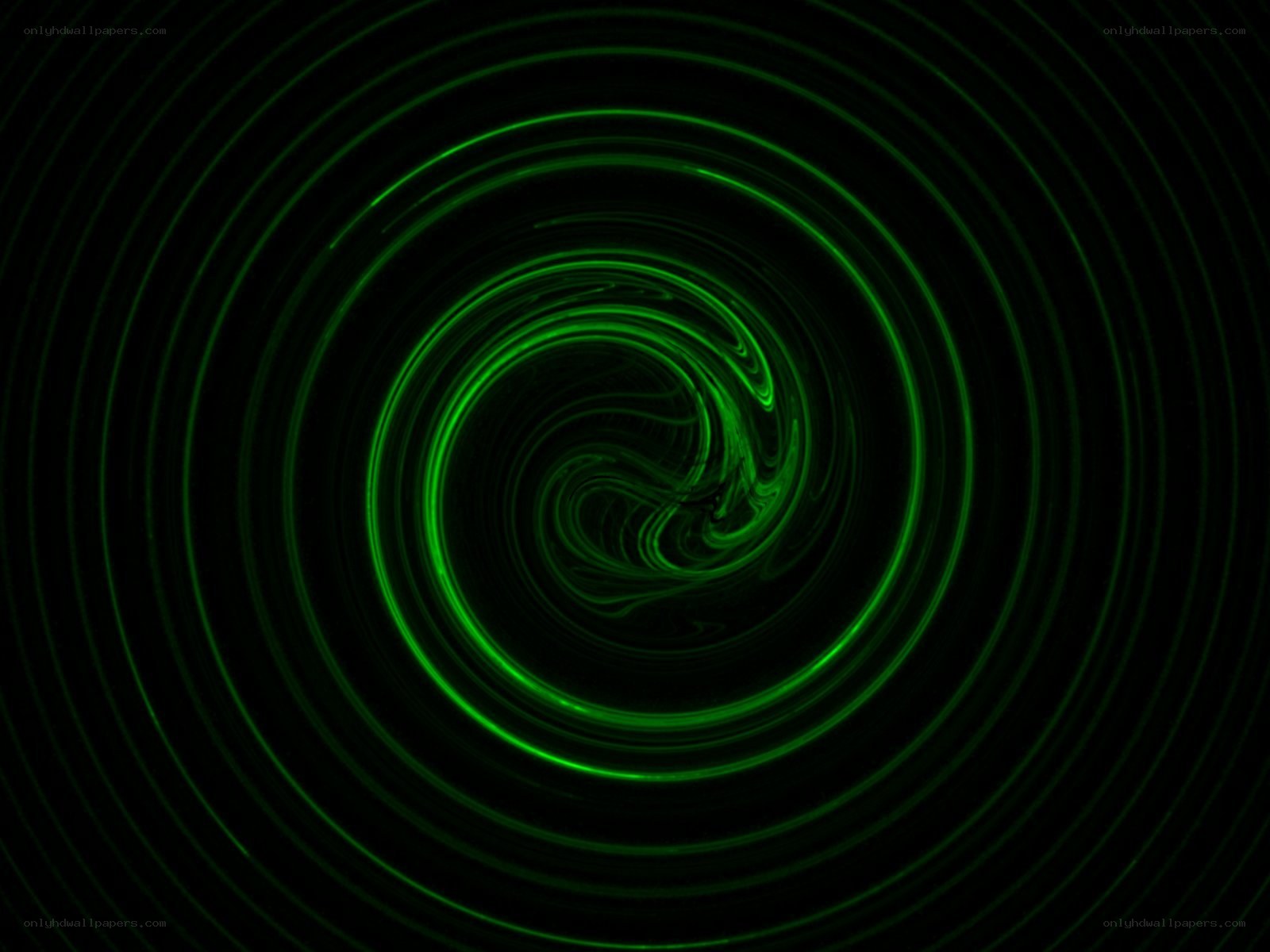 green spiral light pattern