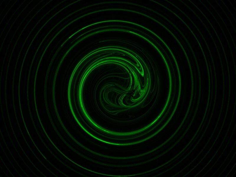 Green Spiral Light Pattern — Hypnotic