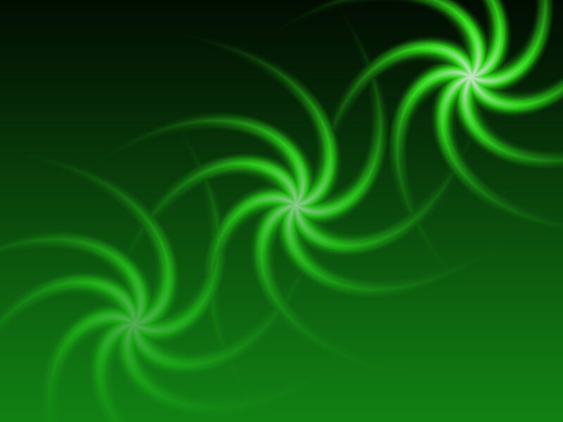 green spiral light patterns