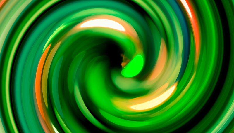green spiral motion