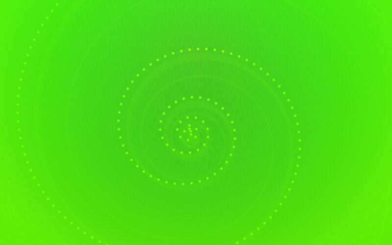 green spiral pattern