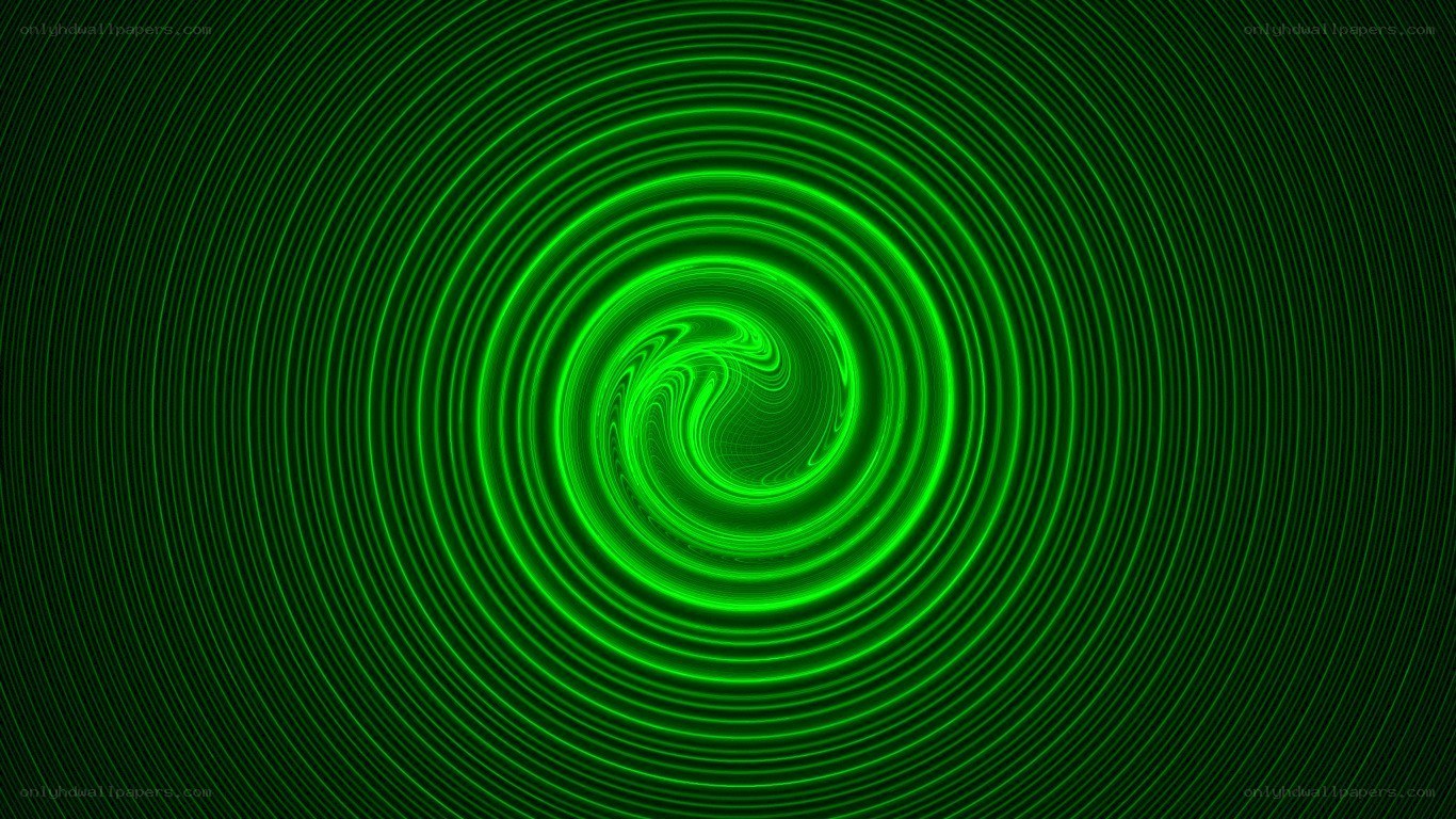 green spiral pattern