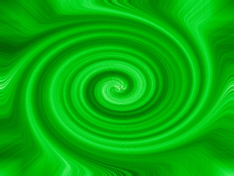 green spiral pattern