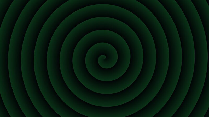 Green Spiral Pattern — Calm, Abstract