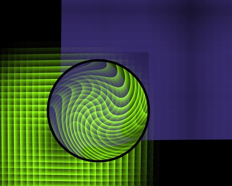 Green Spiral Pattern — Hypnotic, Abstract, Circle