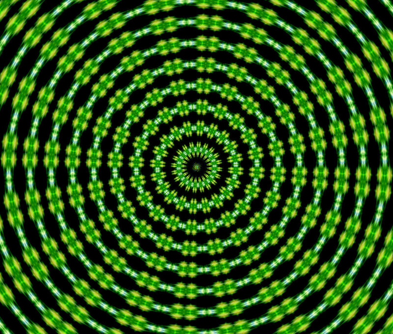 Green Spiral Pattern — Hypnotic
