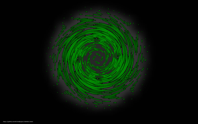 green spiral pattern