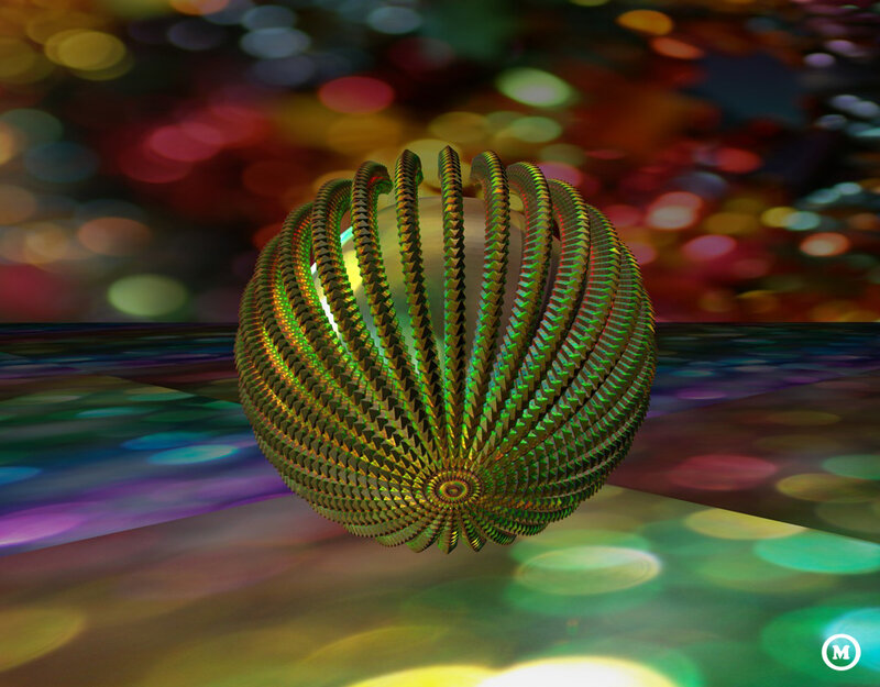 Green Spiral Sphere