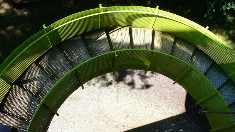 Green Spiral Staircase