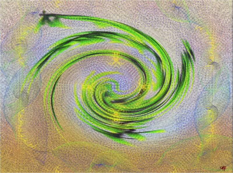 Green Spiral Swirl