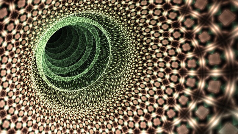 Green Spiral Tunnel — Hypnotic, Abstract, Pattern