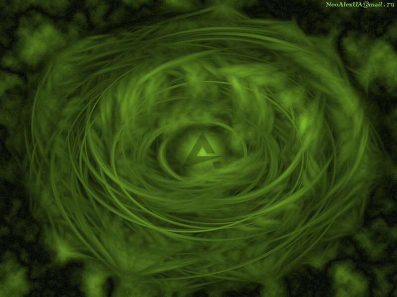 green spiral vortex
