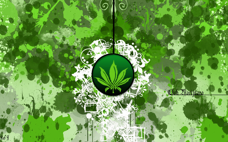 green splatter art with leaf logo