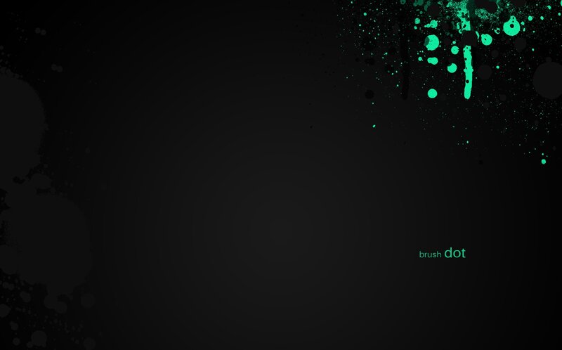 green splatter on black background