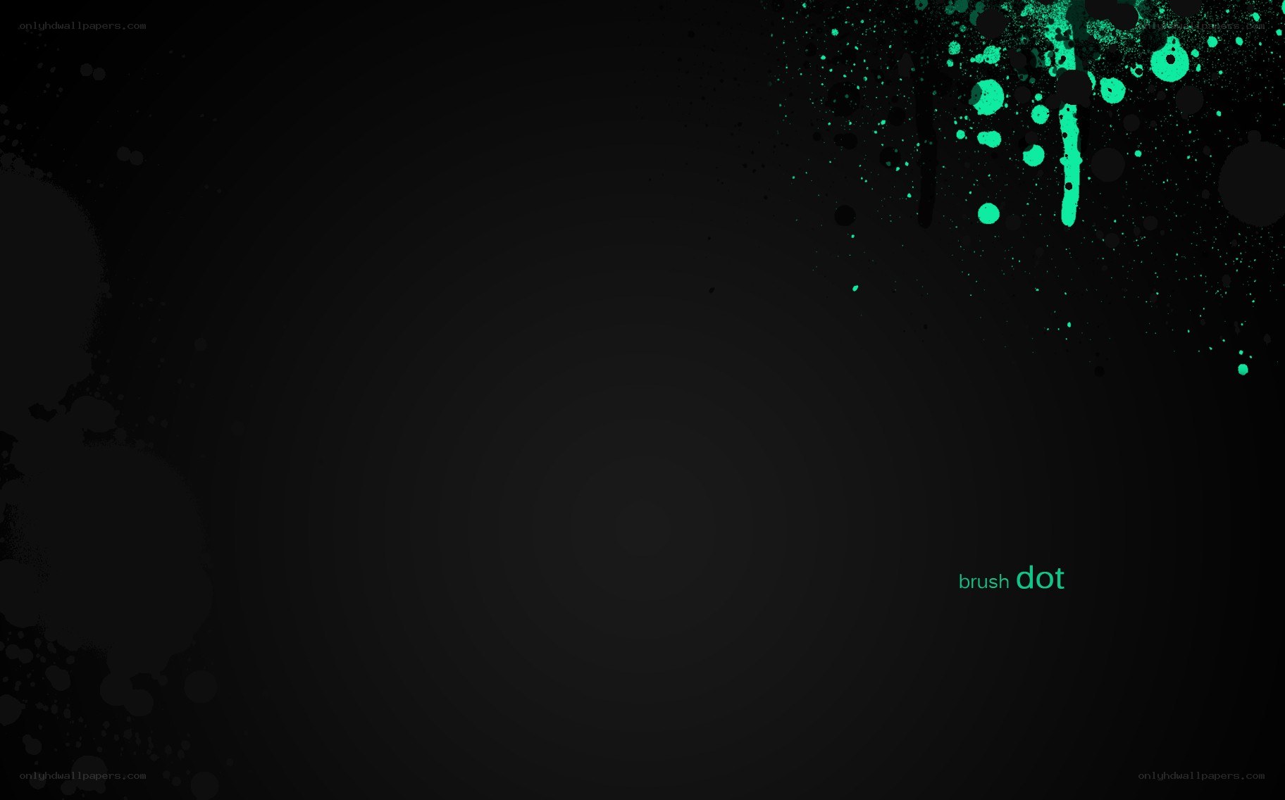 green splatter on black background