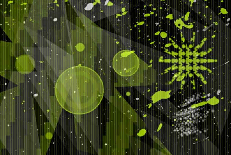 Green Splatter Pattern