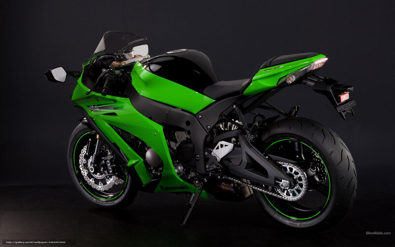 Green Sport Motorcycle — Dramatic, Photograph, Black Background