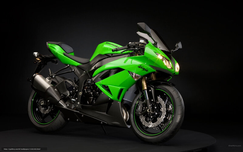 Green Sport Motorcycle — Dramatic, Photograph, Headlight, Exhaust