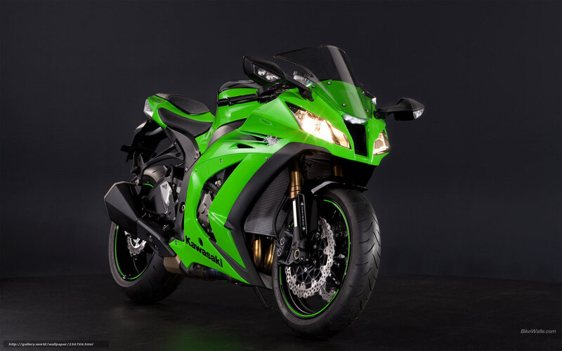 Green Sport Motorcycle — Dramatic, Photograph, Headlight, Windshield, Exhaust