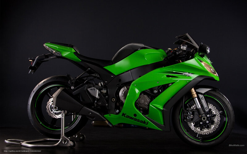 Green Sport Motorcycle — Dramatic, Photograph, Stand