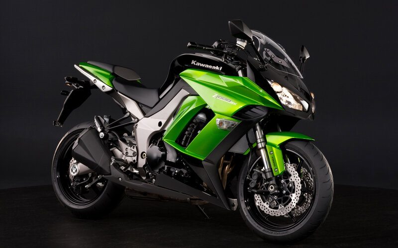 Green Sport Motorcycle — Dramatic