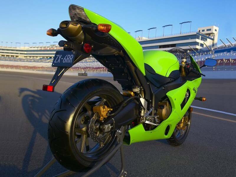Green Sport Motorcycle — Lime Green, Dramatic, Afternoon