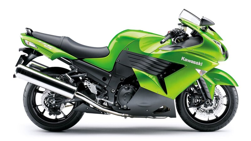 Green Sport Motorcycle — Neutral, Exhaust
