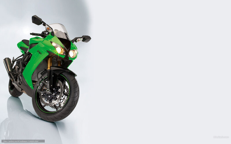 Green Sport Motorcycle — Neutral, Photograph, Headlight